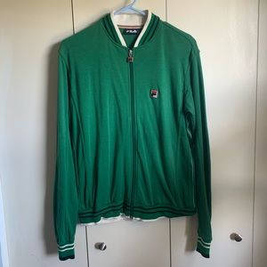 Green Fila Zip Up Jacket